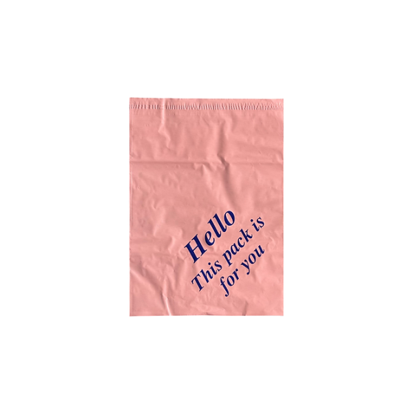 Hello This Pack Is For You Baskılı 25x30+5 Cepsiz Renkli Kargo Poşeti 500 adet