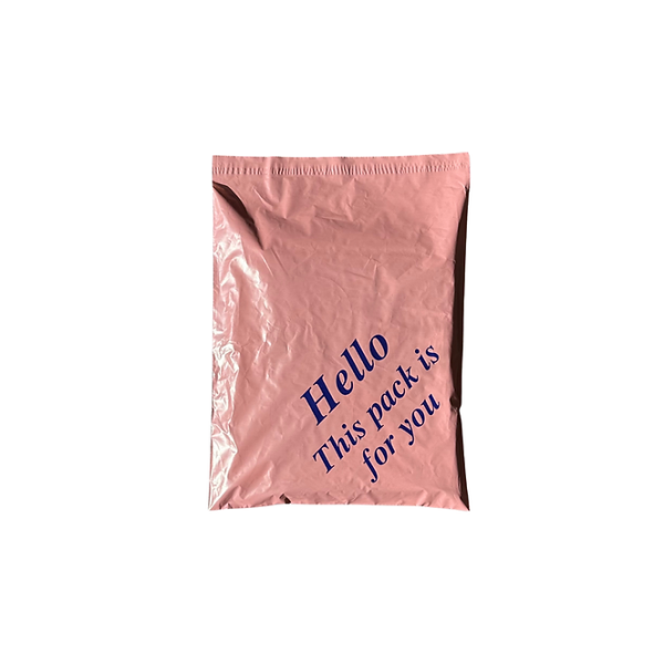 Hello This Pack Is For You Baskılı 25x30+5 Cepsiz Renkli Kargo Poşeti 500 adet