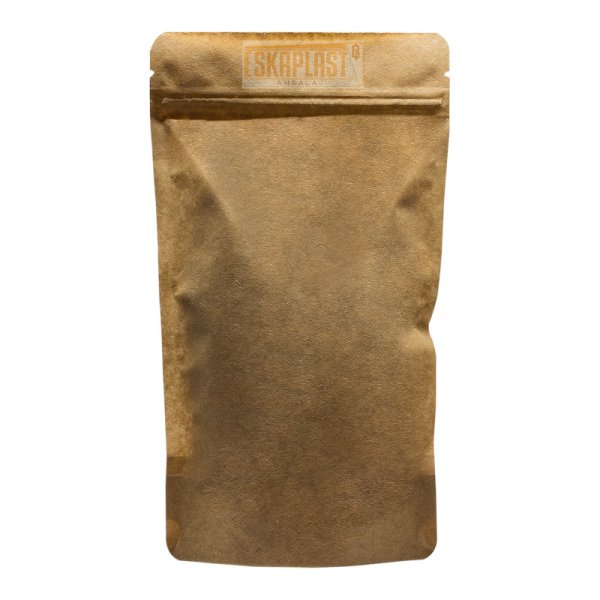 Pencereli Kraft Kilitli Doypack (13x22.5 cm) 100 adet