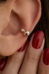 Uğur Böceği Sıkıştırma Kıkırdak Küpesi Earcuff