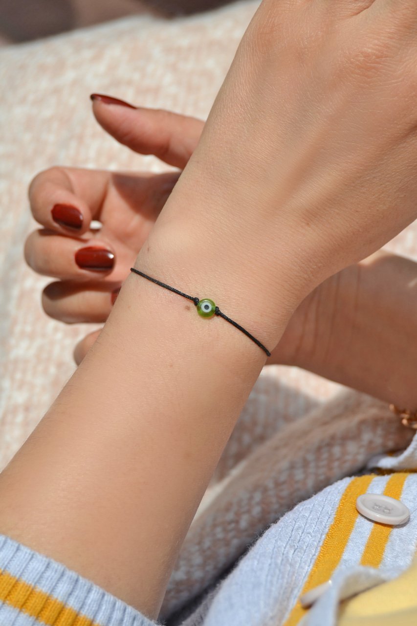 14K Gold green Evil Eye Bracelet - Walmart.com