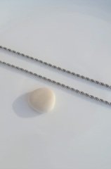 Silver Color Twirl Steel Chain Men's Necklace