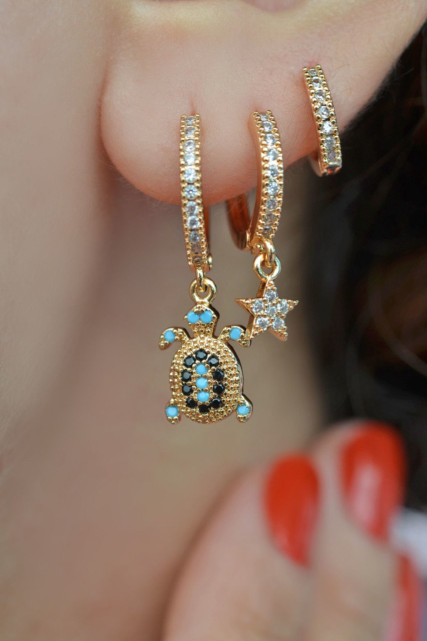 Triple earring shop set