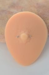 2 mm İki Ucu Mini Toplu Düz Nipple Piercingi Çelik Meme Ucu Piercingi