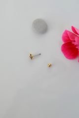 Mor Çiçekli Helix Piercing Kıkırdak Lob Gold Renk