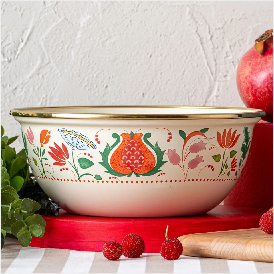 Emsan Nar Emaye Salata Kasesi 22 cm
