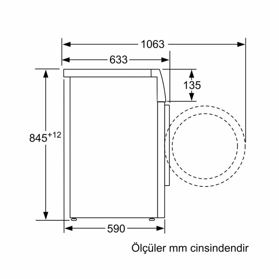 Profilo CMN12190TR 9 kg 1200 Devir Çamaşır Makinesi