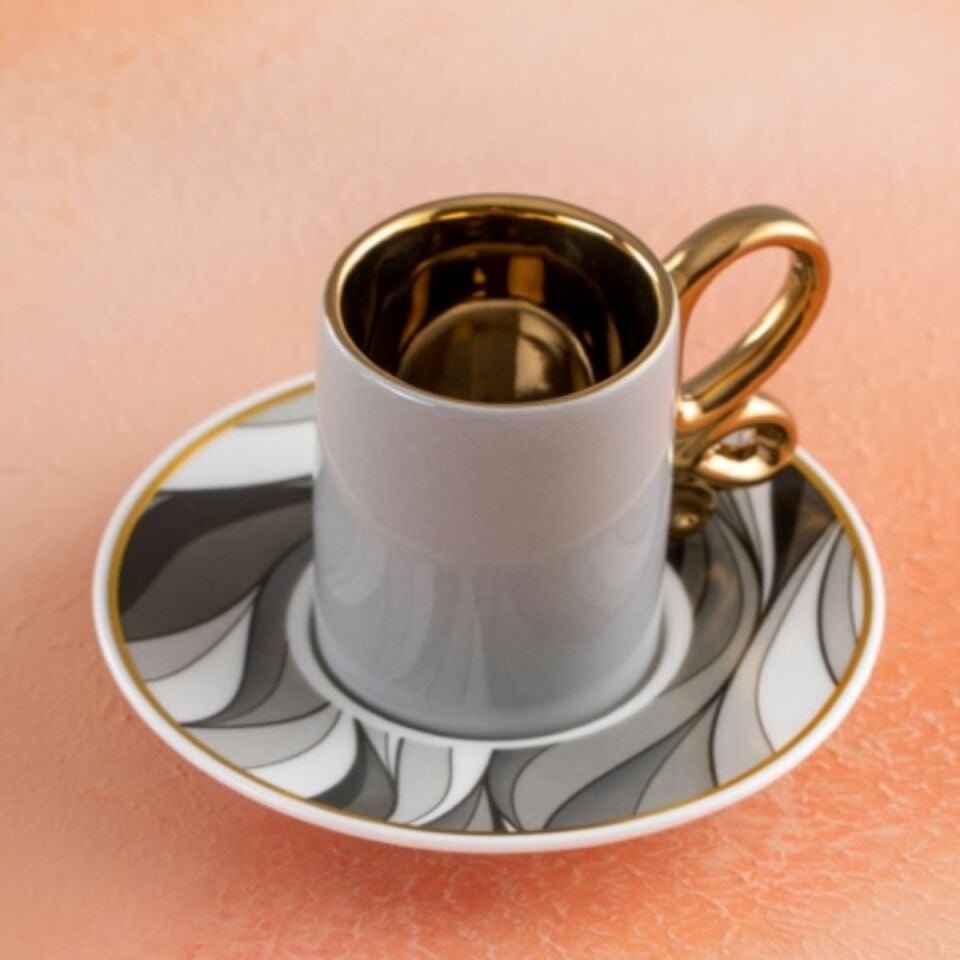 Acar Grace Silver 6 Kişilik Kahve Fincanı Takımı - 90 ml