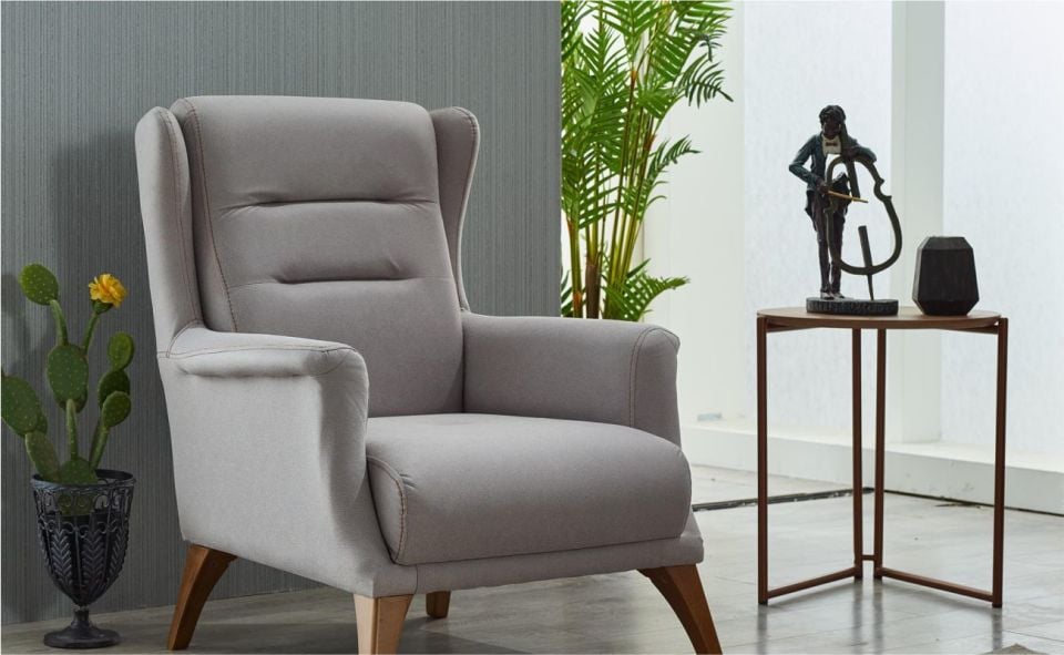 Bakart New İnci Koltuk Takımı 3+1+1 Ares Bej 050/3 Lü Ares Yeşil 038