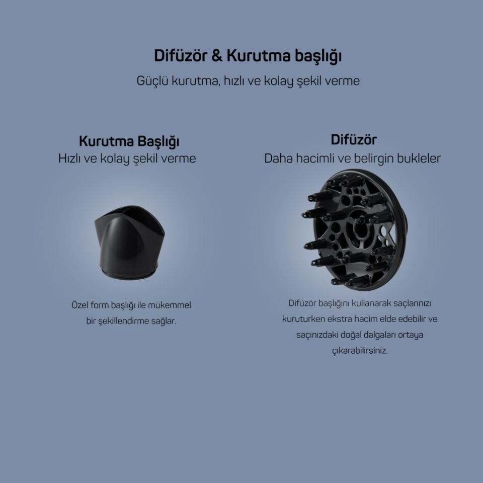 Arzum Ar5014-Dm Senfony Color Saç Kurutma Makinesi Derin Mavi