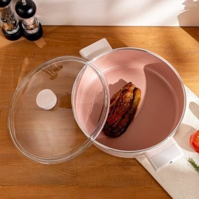 Emsan Swıss Crystal  30 Cm Karnıyarık Tenceresi Pembe
