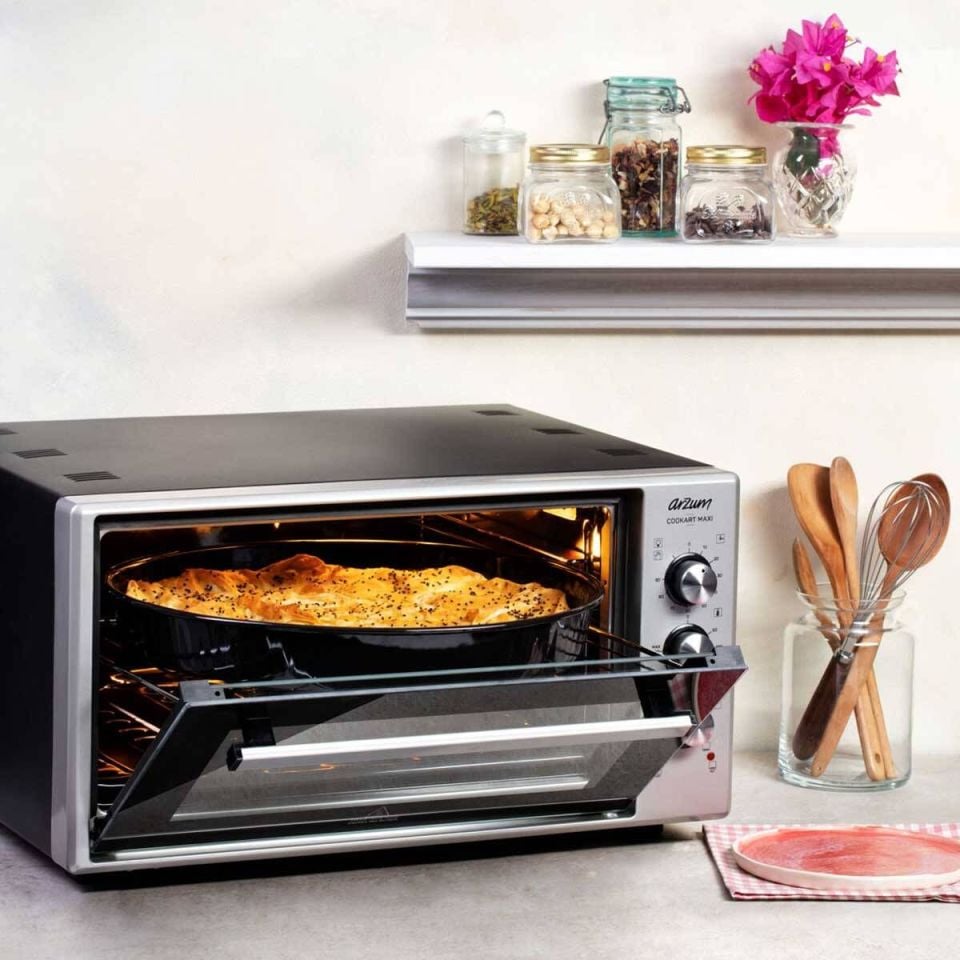 Arzum AR2002 Cookart Maxi 50 L Çift Camlı Fırın - Inox