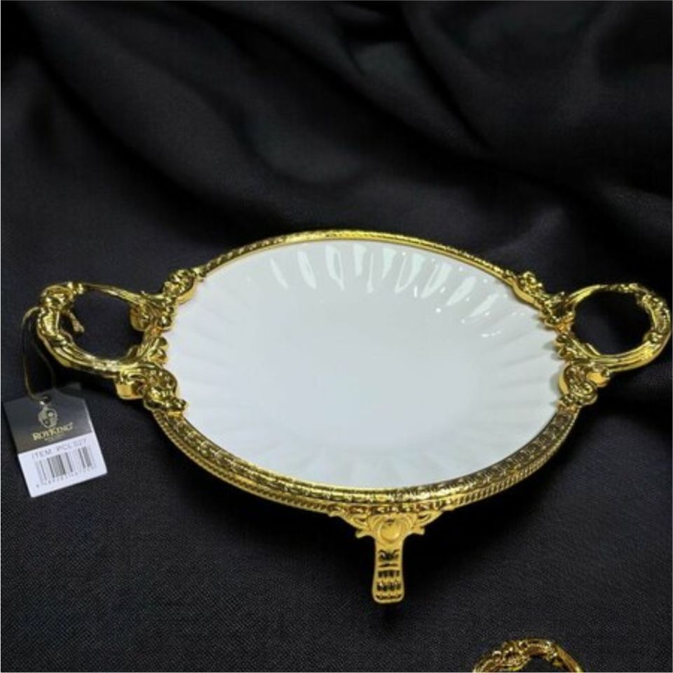 Rekabet Pcl 021 Elegance Oval Sunum Tabak Gold 41 Cm