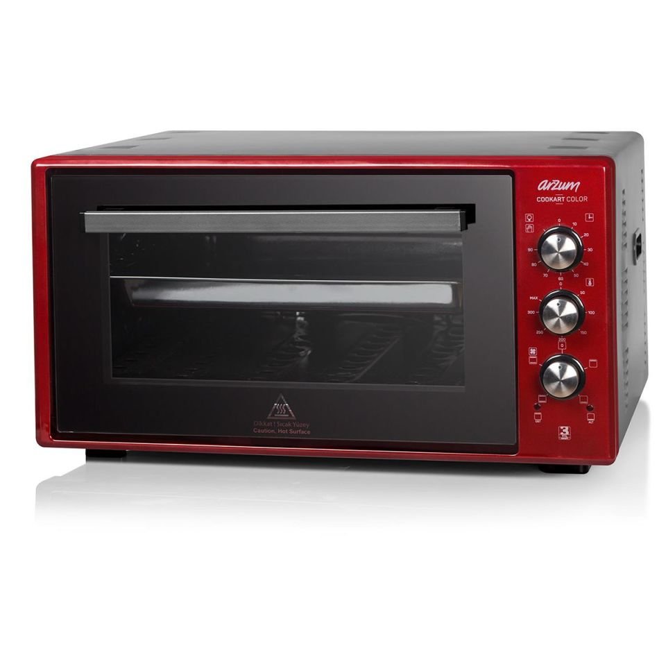 Arzum AR2034 Cookart Color 50 L Çift Camlı Fırın - Nar