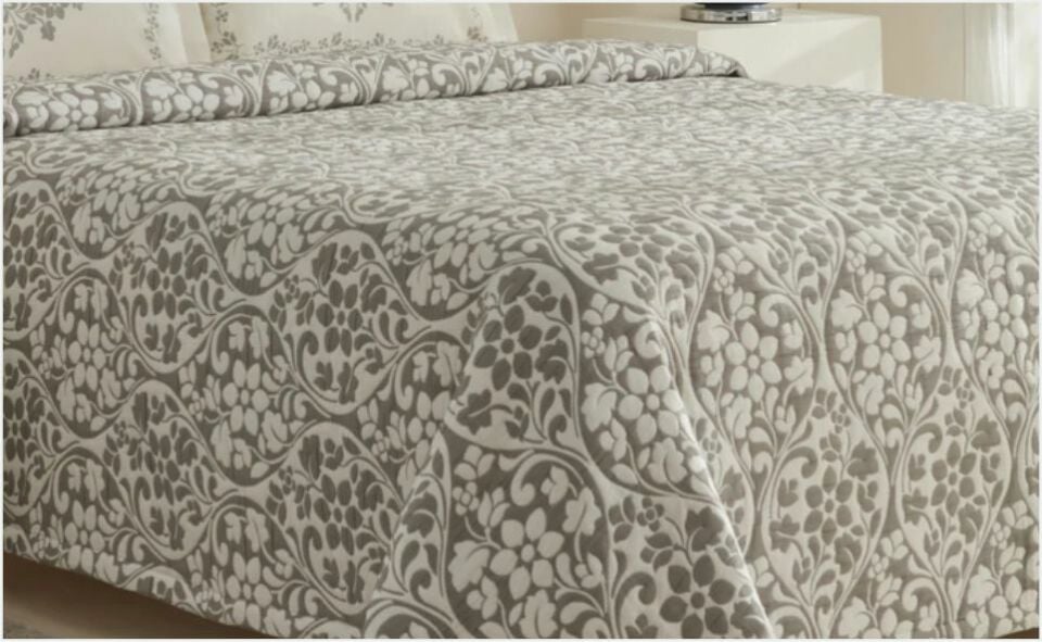 Karaca Home Tiara Çift Kişilik Yatak Örtüsü Seti Gri