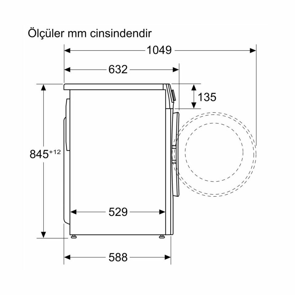 Profilo CGA252ZXTR 10 kg 1200 Devir Çamaşır Makinesi