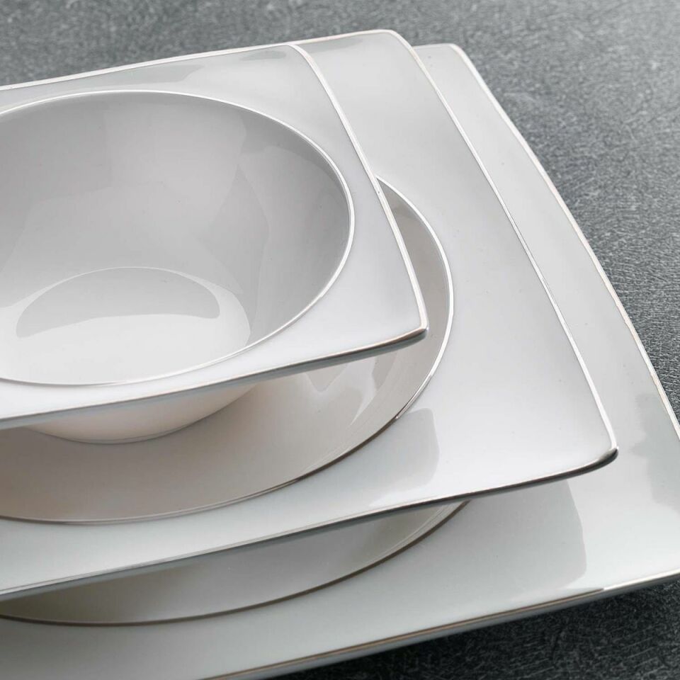 Schafer Glamor Pure Yemek Takımı 60 Parça-Platin