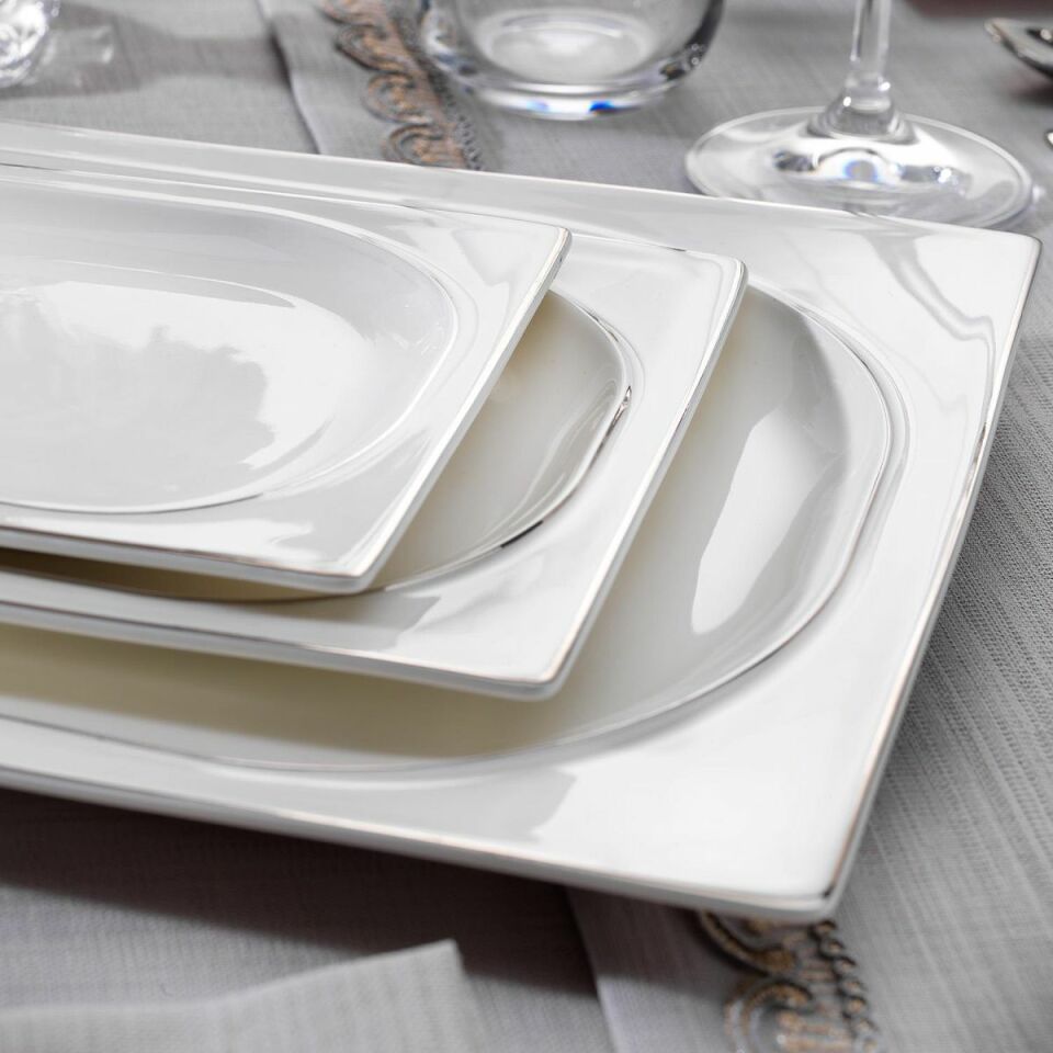 Schafer Glamor Pure Yemek Takımı 60 Parça-Platin