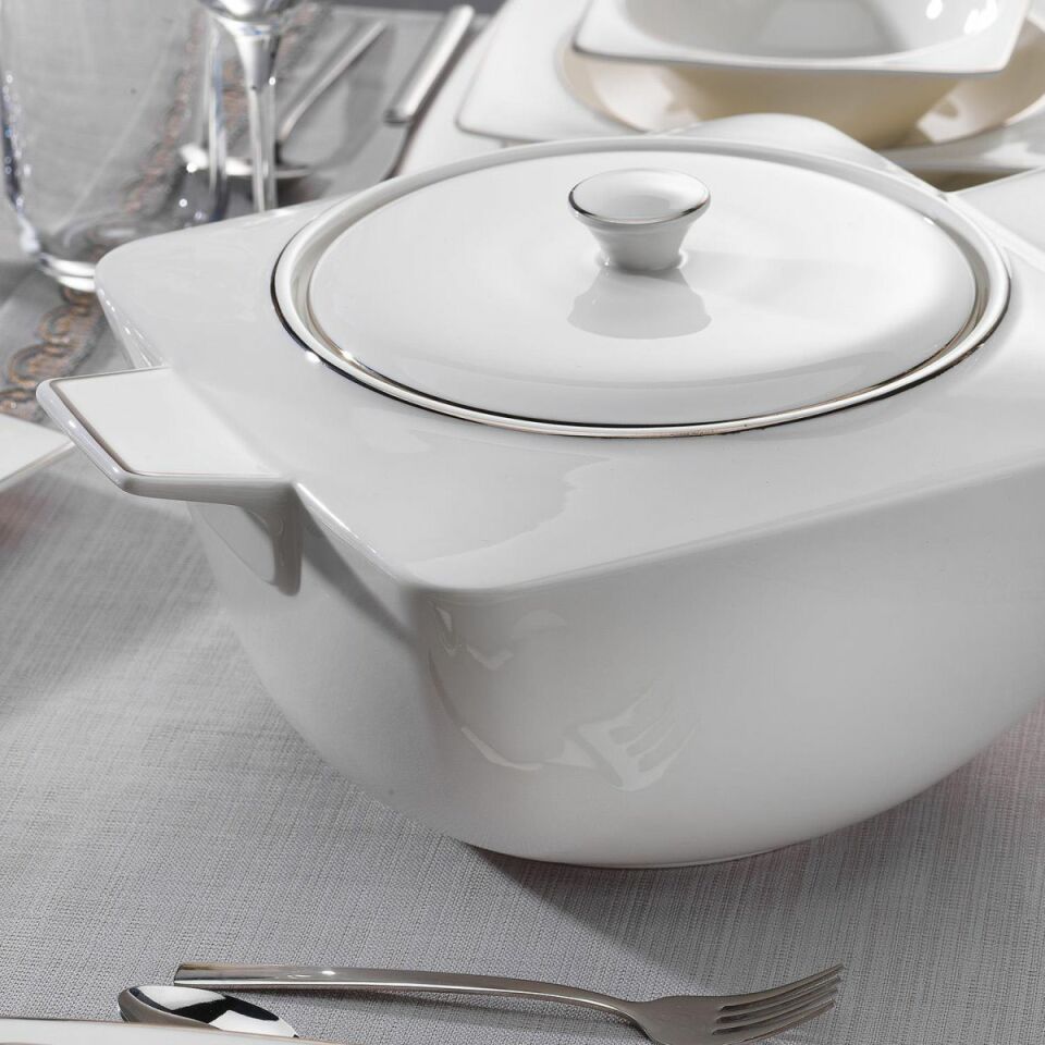 Schafer Glamor Pure Yemek Takımı 60 Parça-Platin
