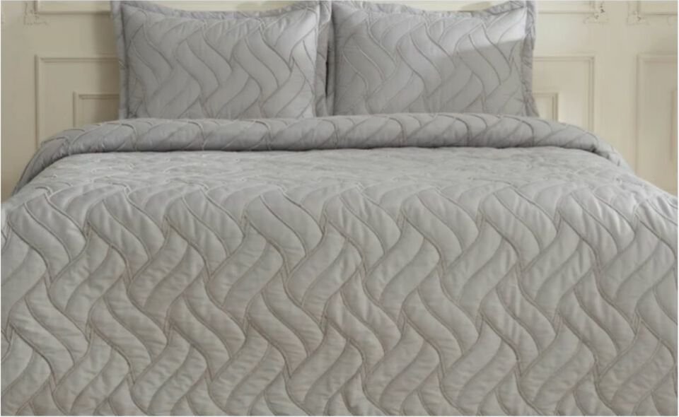 Karaca Home Vega Çift Kişilik Yatak Örtüsü Seti Gri