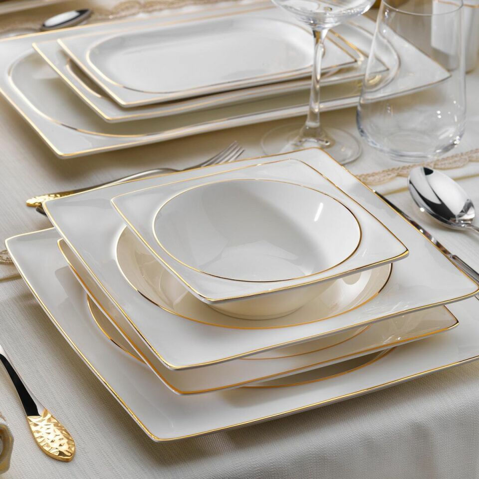 Schafer Glamor Pure Yemek Takımı 60 Parça-Gold