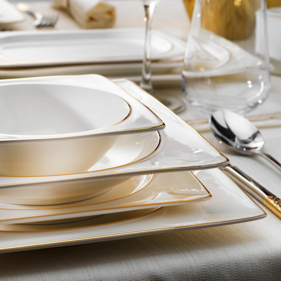 Schafer Glamor Pure Yemek Takımı 60 Parça-Gold