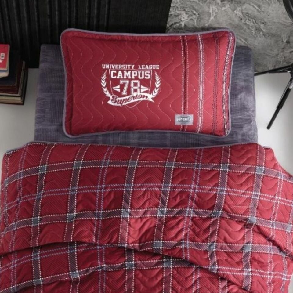 Aran Clasy Aran Clasy Ranforce Tek Kişilik Dört Mevsim Set Campus V1 Bordo