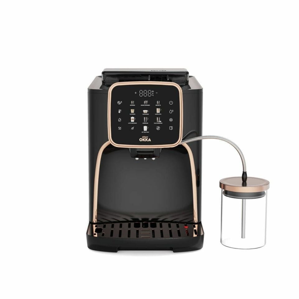 Arzum OK0028-04 Okka Espresso PRO M Tam Otomatik Espresso Makinesi Siyah Bakır