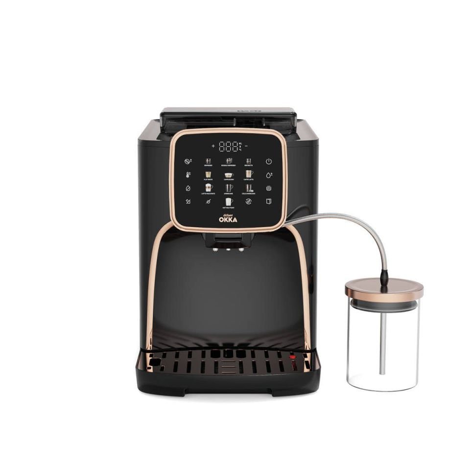 Arzum OK0028-04 Okka Espresso PRO M Tam Otomatik Espresso Makinesi Siyah Bakır