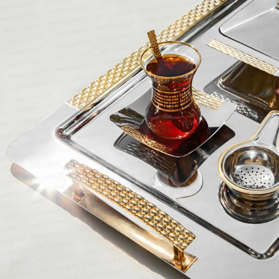 Nehir Sırma Altın 40P Çay Set