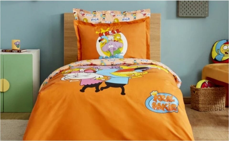 Karaca Home X Kral Şakir %100 Pamuk Süper Ekip Tek Kişilik Nevresim Takımı