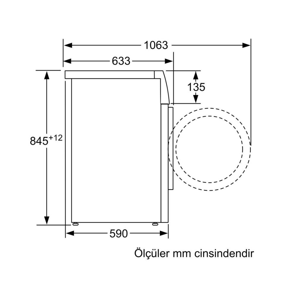 Profilo CM12N18XTR A 8 kg 1200 Devir Çamasır Makinesi