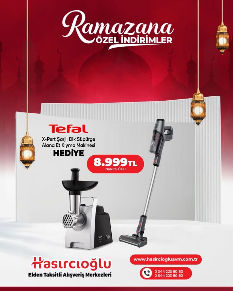 Tefal X-Pert Şarjlı Dik Süpürge Alana Et Kıyma Makinesi Hediye