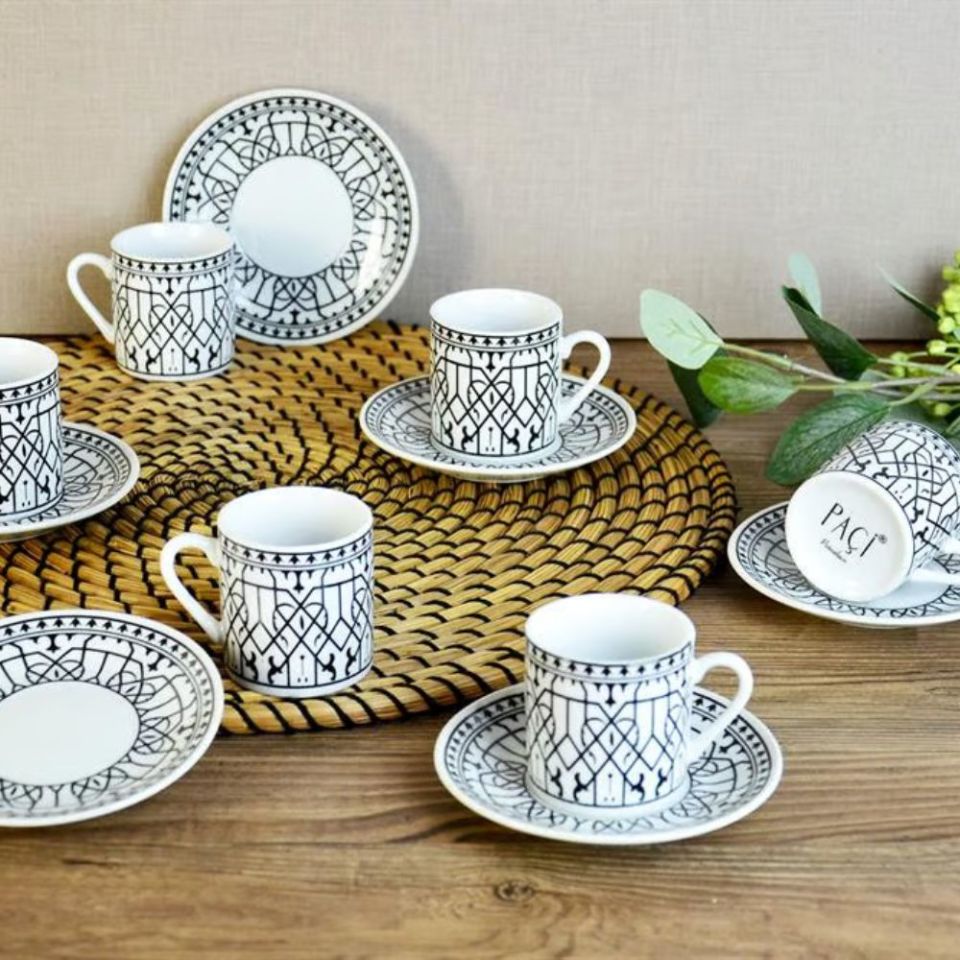 Şener Por-101471Paçi-Anne Motifli 6Lı Kahve Fincanı
