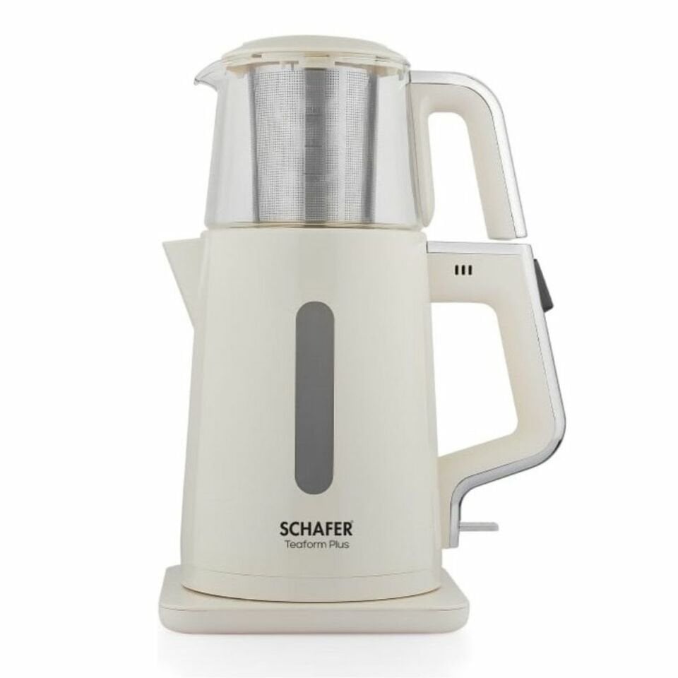 Schafer Teaform Plus Elektrikli Çay Makinesi-Krem