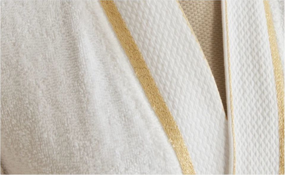 Karaca Home Glory Lurex 9 Parça Aile Banyo Seti Gold-Bej
