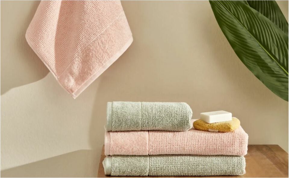 Karaca Home Doana Hamam Seti Adaçayı-Somon