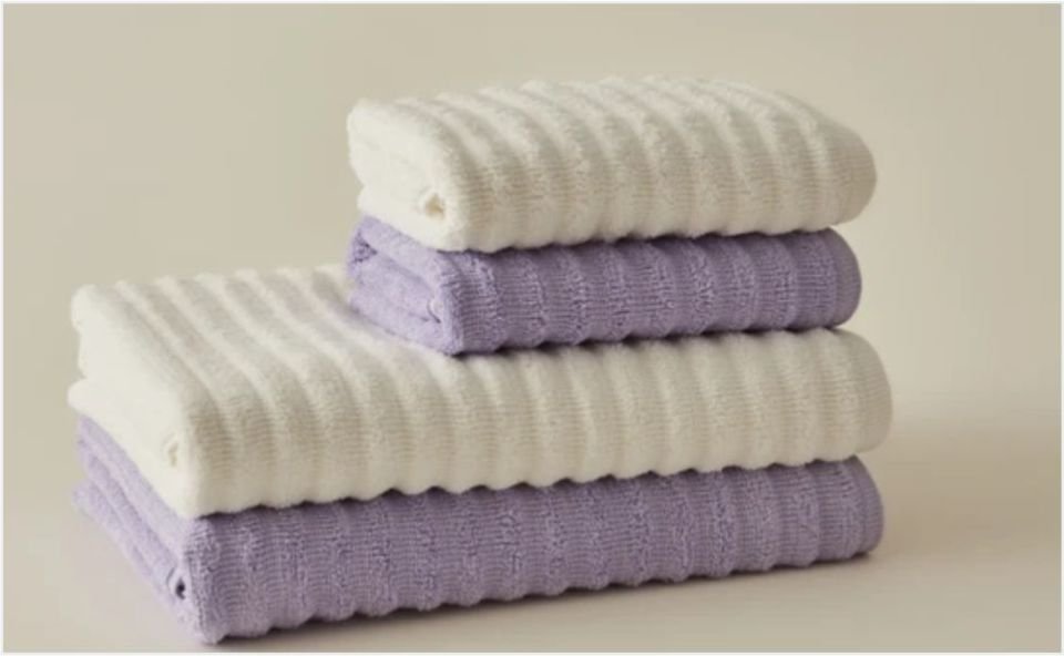 Karaca Home Morina 4 Parça Hamam Seti Lila-Offwhite