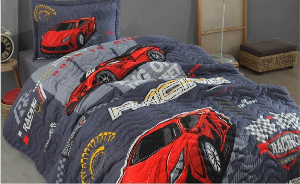 Aran Clasy Ranforce %100 Pamuk Tek Kişilik Uyku Seti Racing Team
