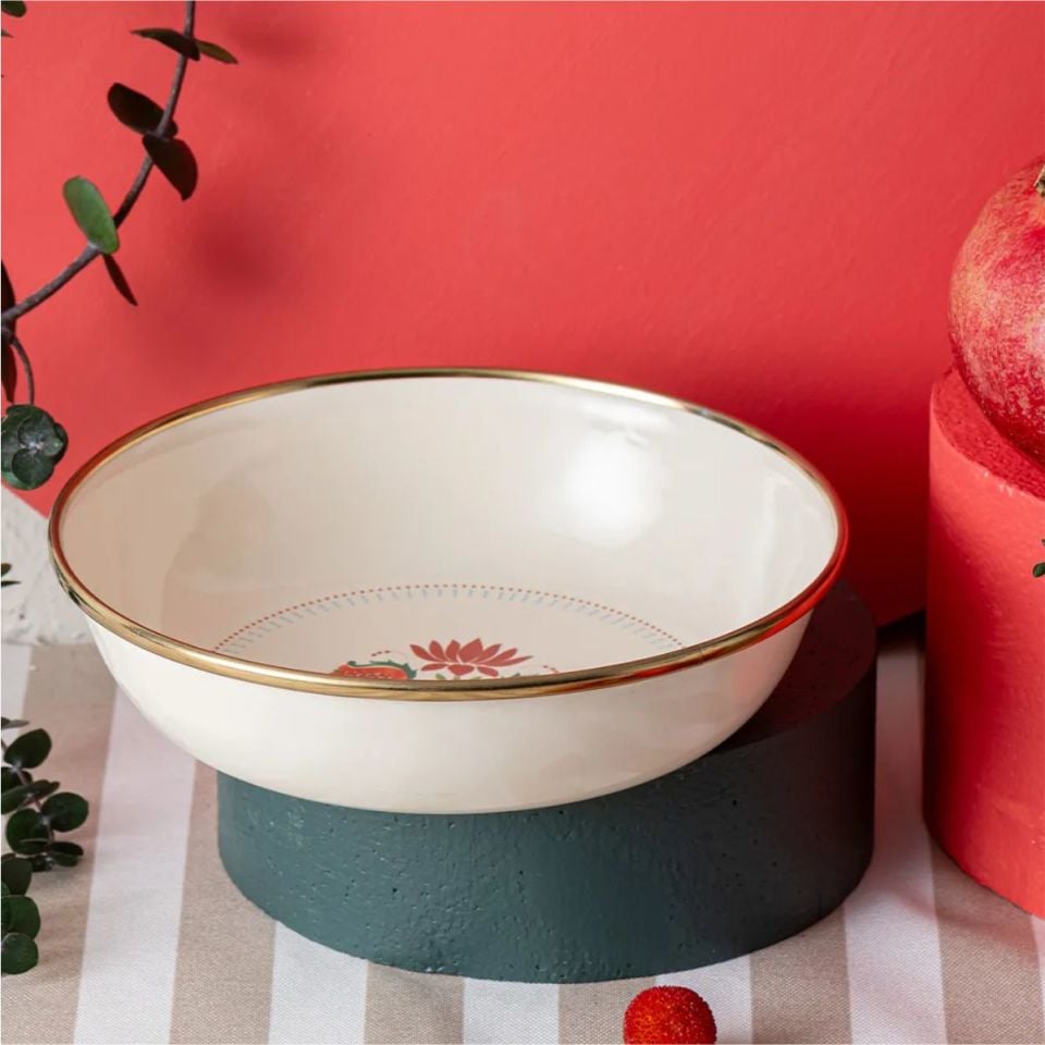 Emsan Nar Emaye Çukur Tabak 18 cm