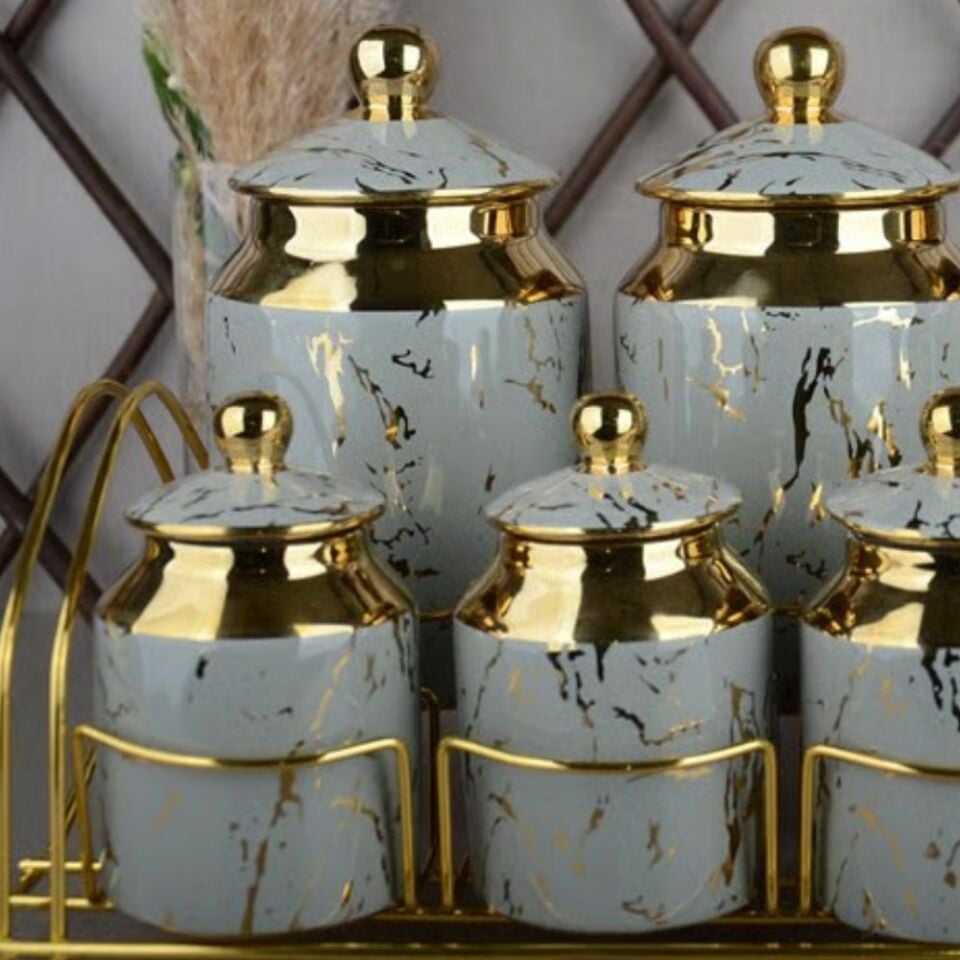 Şener P/Por-101328 Paçi-Aura Pors.7 Parça.Yaldızlı Baharat Takımı
