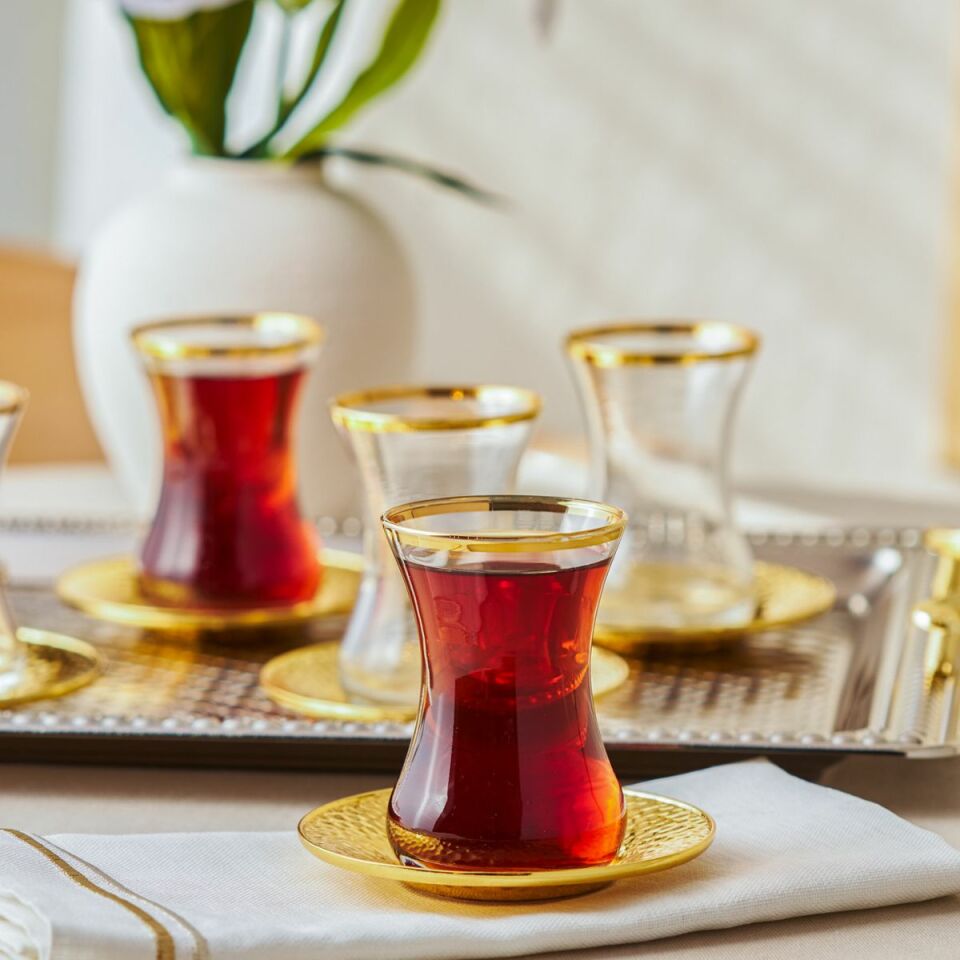 Emsan Nigar Tepsili 13 Parça Çay Seti 150 ml
