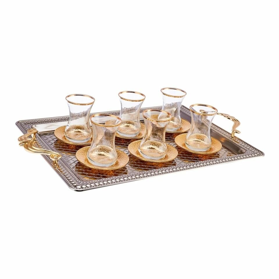 Emsan Nigar Tepsili 13 Parça Çay Seti 150 ml