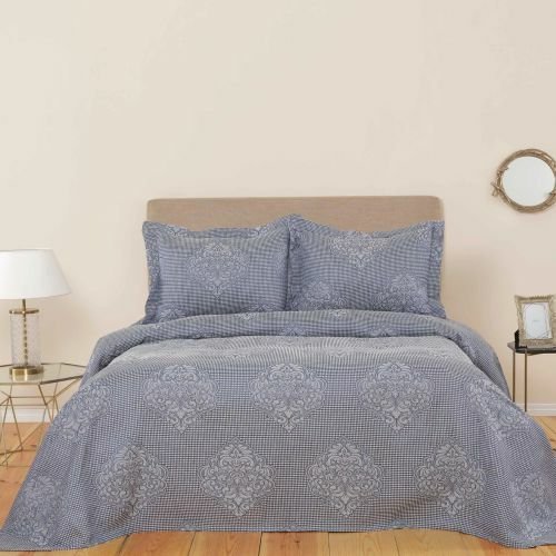 Karaca Home Amelie İndigo Çift Kişilik Yatak Örtüsü Set