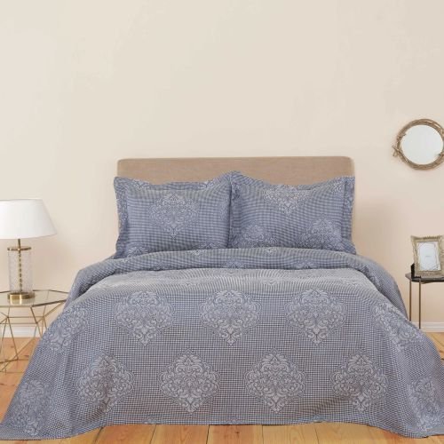 Karaca Home Amelie İndigo Çift Kişilik Yatak Örtüsü Set