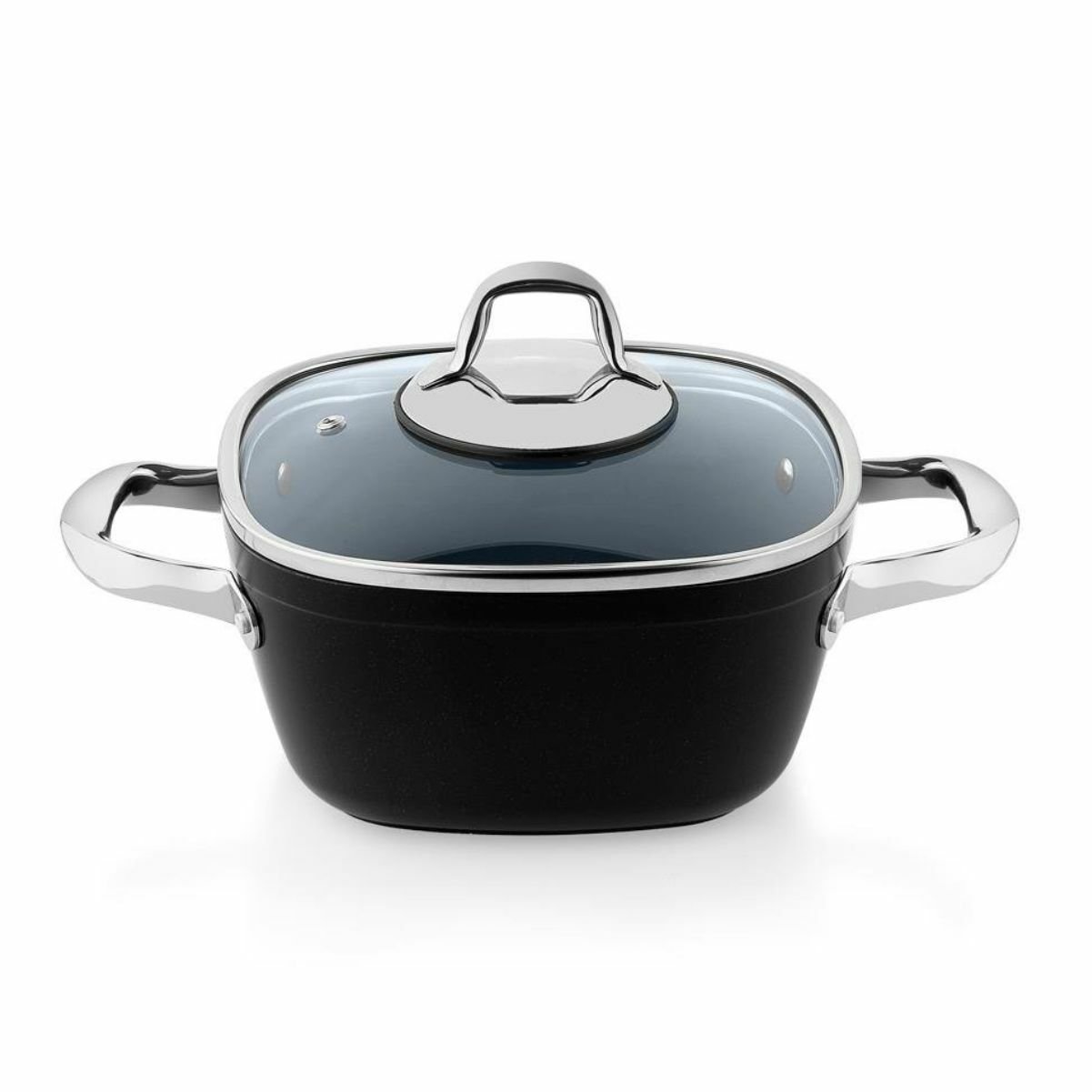 Schafer Gastronomie Master Seramik Derin Tencere 26Cm-Siyah/Gri