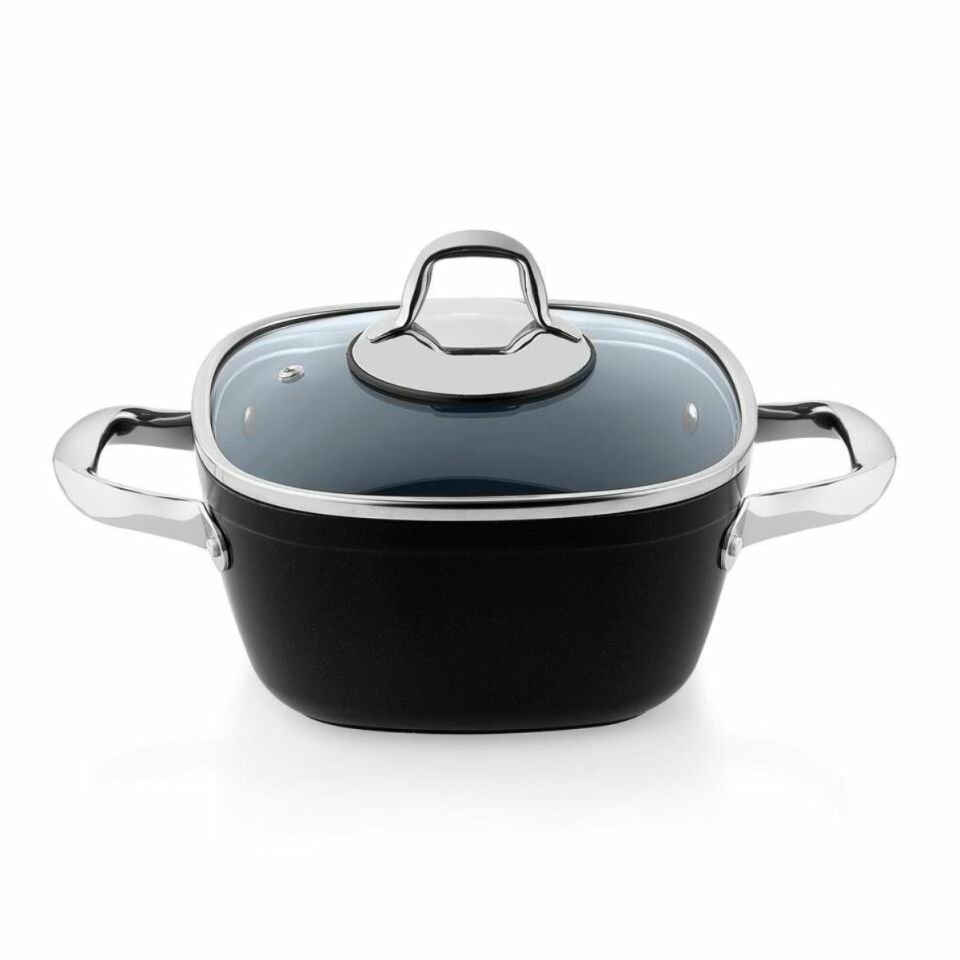 Schafer Gastronomie Master Seramik Derin Tencere 26Cm-Siyah/Gri
