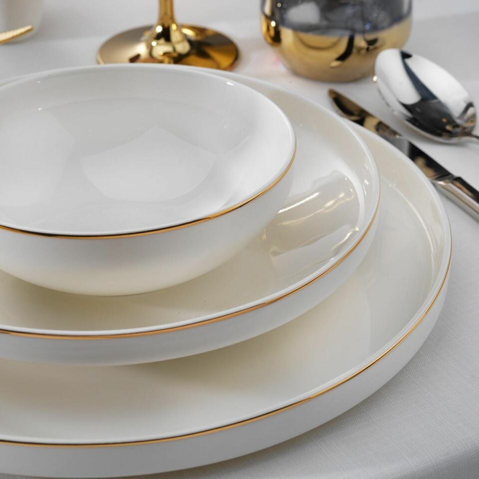 Schafer Adel Gold Yemek Takımı-56 Parça-Gold