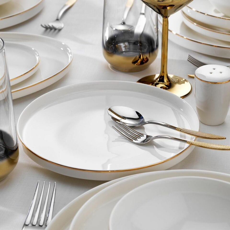Schafer Adel Gold Yemek Takımı-56 Parça-Gold