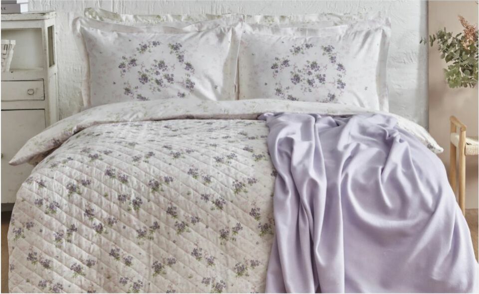 Karaca Home Nevra Summer Set Çift Kişilik Pikeli Takım Lila
